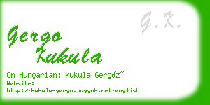 gergo kukula business card